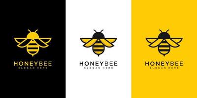 disegno vettoriale del logo degli animali delle api del miele