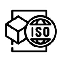 illustrazione vettoriale dell'icona della linea di produzione standard iso