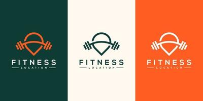 disegno vettoriale del logo della posizione fitness