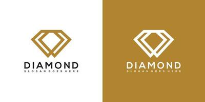 diamante logo disegni vettoriali linea mono