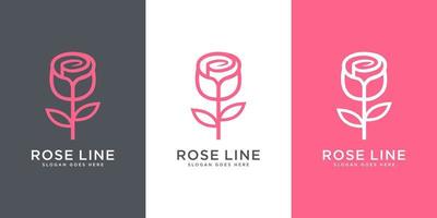 disegno vettoriale del logo del fiore di rosa