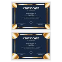 bundle creativo certificato d'oro modello premio di apprezzamento vettore