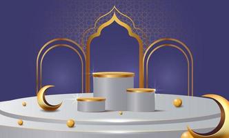 illustrazione di progettazione del fondo della bandiera di Ramadan Kareem vettore