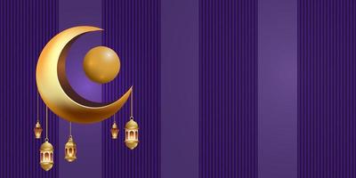 illustrazione di progettazione del fondo della bandiera di Ramadan Kareem vettore