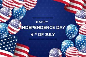 felice 4 luglio festa dell'indipendenza americana vettore