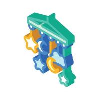 giocattoli appesi icona isometrica illustrazione vettoriale