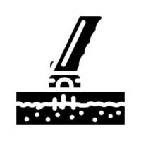 illustrazione vettoriale dell'icona del glifo con peeling al carbonio