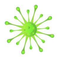 illustrazione dell'oggetto isolato vettore virus verde cartone animato