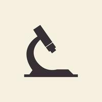 semplice laboratorio microscopio logo design grafico vettoriale simbolo icona illustrazione idea creativa