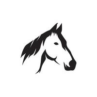 disegno del logo del cavallo lato testa isolato, illustrazione dell'icona del simbolo grafico vettoriale idea creativa