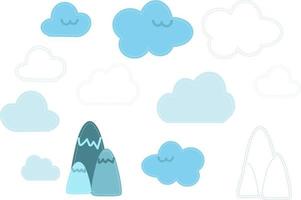 illustrazione di nuvole per le tue composizioni vettore