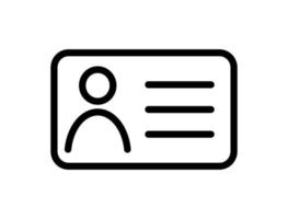 vettore icona carta d'identità, può essere utilizzato per il web e il design mobile