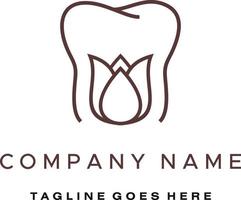 illustrazione vettoriale logo azienda dentale simbolo isolato su sfondo bianco