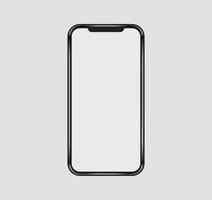 realistico notch smartphone branding mockup dettagliato isolato ufficio affari pubblicità presentazione mobile vetrina promozione tecnologia display vuoto modello dispositivo vettore