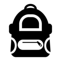 illustrazione vettoriale dell'icona dello zaino della scuola. isolato su sfondo bianco