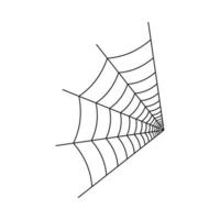 disegno vettoriale di ragnatele nere semplici di halloween. disegno di illustrazione di halloween con la ragnatela nera. vecchio design semplice ragnatela con colore nero.