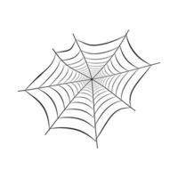 disegno vettoriale di ragnatele nere di halloween. disegno di illustrazione di halloween con la ragnatela nera. vecchio disegno spaventoso della ragnatela con il colore nero.