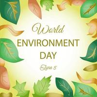 segno della giornata mondiale dell'ambiente vettore