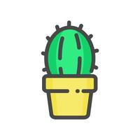 illustrazione vettoriale di una pianta di cactus in vaso