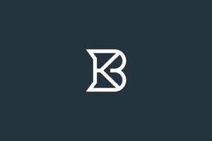 lettera iniziale kb logo design template vettoriale