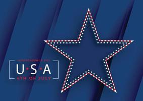 felice festa dell'indipendenza degli Stati Uniti per l'anniversario nazionale festivo degli Stati Uniti, il 4 luglio vettore