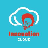 logo della nuvola di innovazione vettore
