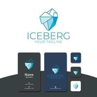 design logo iceberg, geometrico, linea vettore