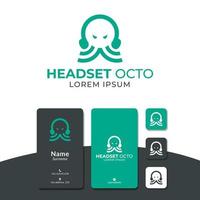 logo design octo headset vector
