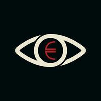 illustrazione vettoriale del design del logo dell'occhio. semplice logo