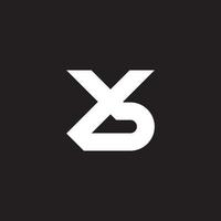 lettera xb semplice linea geometrica logo vettoriale