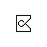 lettera astratta ck semplice linea infinita logo vettore