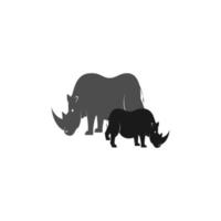 illustrazione di rinoceronte per la giornata della fauna selvatica vettore
