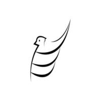 illustrazione del logo dell'uccello vettore