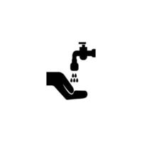 illustrazione vettoriale di design del logo del rubinetto dell'acqua