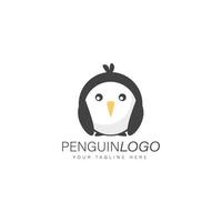 icona dell'illustrazione del design del logo del pinguino vettore