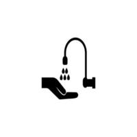 illustrazione vettoriale di design del logo del rubinetto dell'acqua