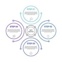 design infografico con icone e 4 opzioni o passaggi. infografica per il concetto di business vettore