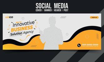 agenzia di marketing creativo social media copertina banner intestazione post modello vettoriale