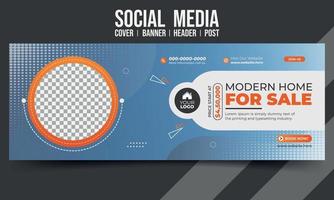 casa in vendita business social media copertina banner intestazione post design modello vettoriale