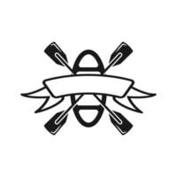 vettore di disegno dell'icona del logo di rafting