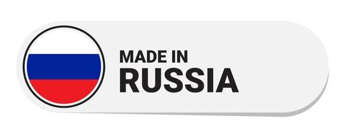 icona realizzata in russia, isolata su sfondo bianco vettore