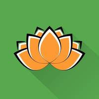 bellissimo fiore di loto. colori nazionali indiani. simbolo nazionale dell'India. vettore
