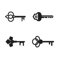 design del logo chiave di casa vettore