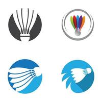 illustrazione di immagini di logo di badminton vettore