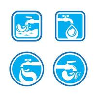 immagini del logo dell'impianto idraulico vettore