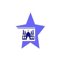 illustrazione vettoriale dell'immagine del logo dell'icona della moschea