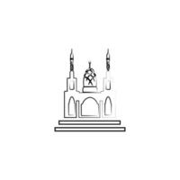 disegno dell'illustrazione di vettore dell'immagine del logo della moschea