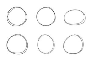 illustrazione di doodle del cerchio disegnato a mano vettore