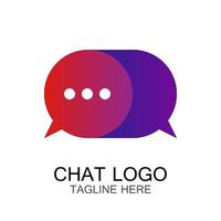 logo chat, moderno design a fumetto, per un logo o un simbolo aziendale vettore