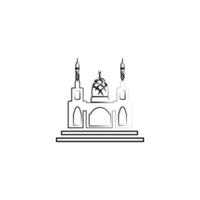 disegno dell'illustrazione di vettore dell'immagine del logo della moschea